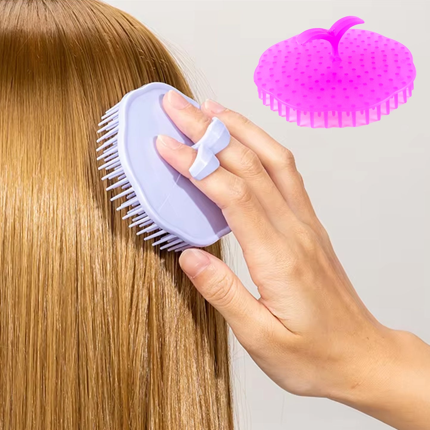 Ergonomic Plastic Scalp Massager Shampoo Brush (1 Pc) - Happy Price - Image 5