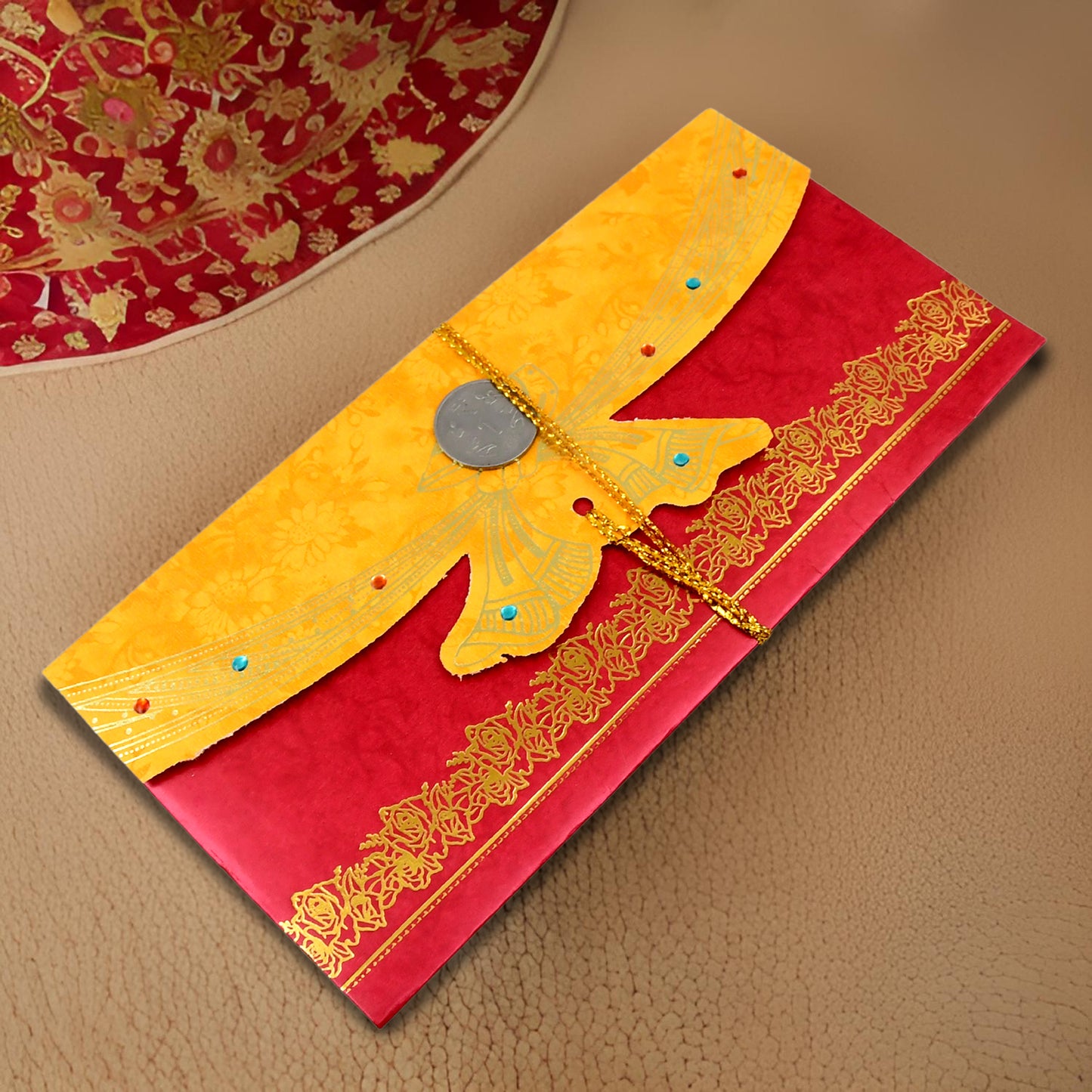 Wedding Gift Card  Cover (1 Pc  Multicolour) - Happy Price - Image 2