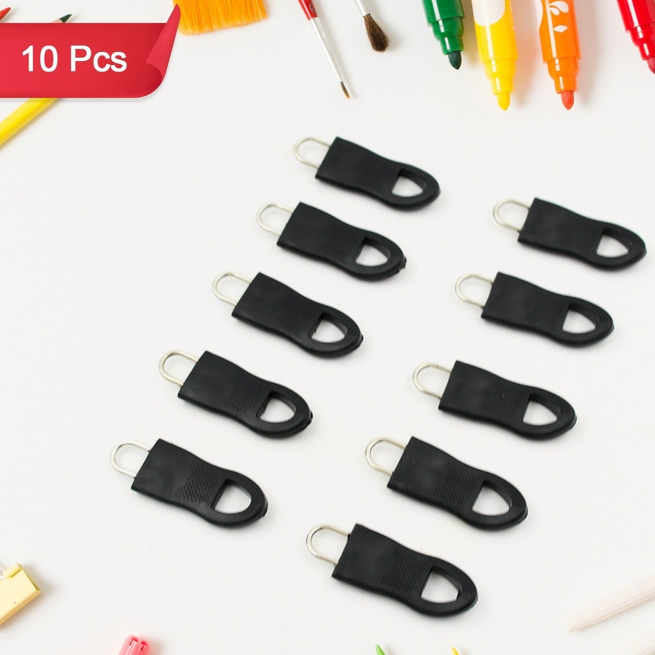 Zipper Pull Tab Zipper Tags Cord Pulls Zipper Extension Zip Fixer For Luggage Suitcase Backpack Jacket Bags Style Metal Zipper Head Zip Fixer Tags Handbag Backpack Plastic (1 Pc  10 Pc) - Happy Price - Image 1