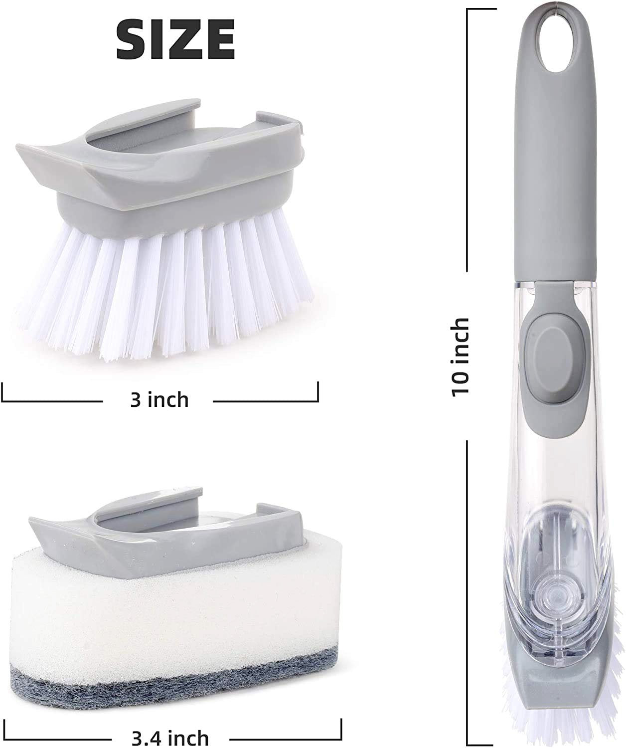 Automatic Liquid Dispenser Dish Clean Brush Scrubber - Happy Price - Image 3
