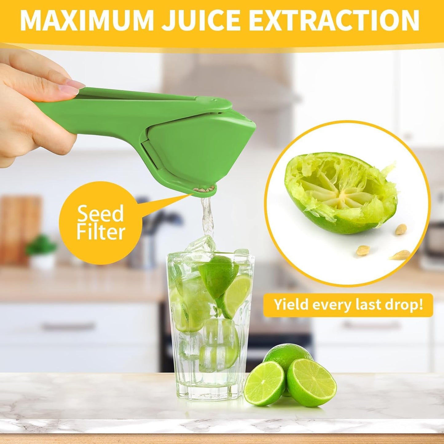 Liger Plastic Manual Handheld Lemon  Orange Squeezer Juice (1 Pc) - Happy Price - Image 5