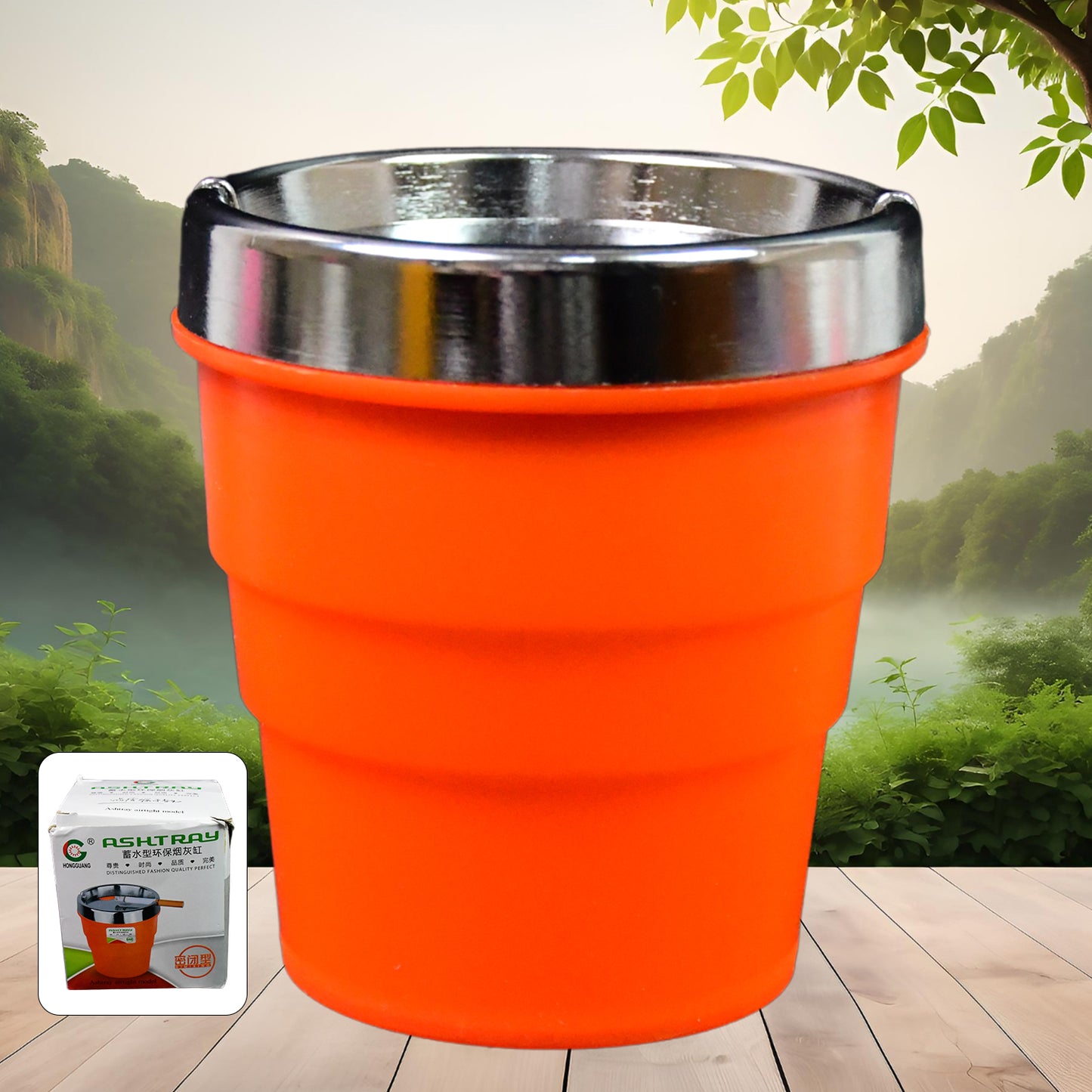 Plastic Car Ashtray Holder Cup With Lid (1 Pc) - Happy Price - Image 2