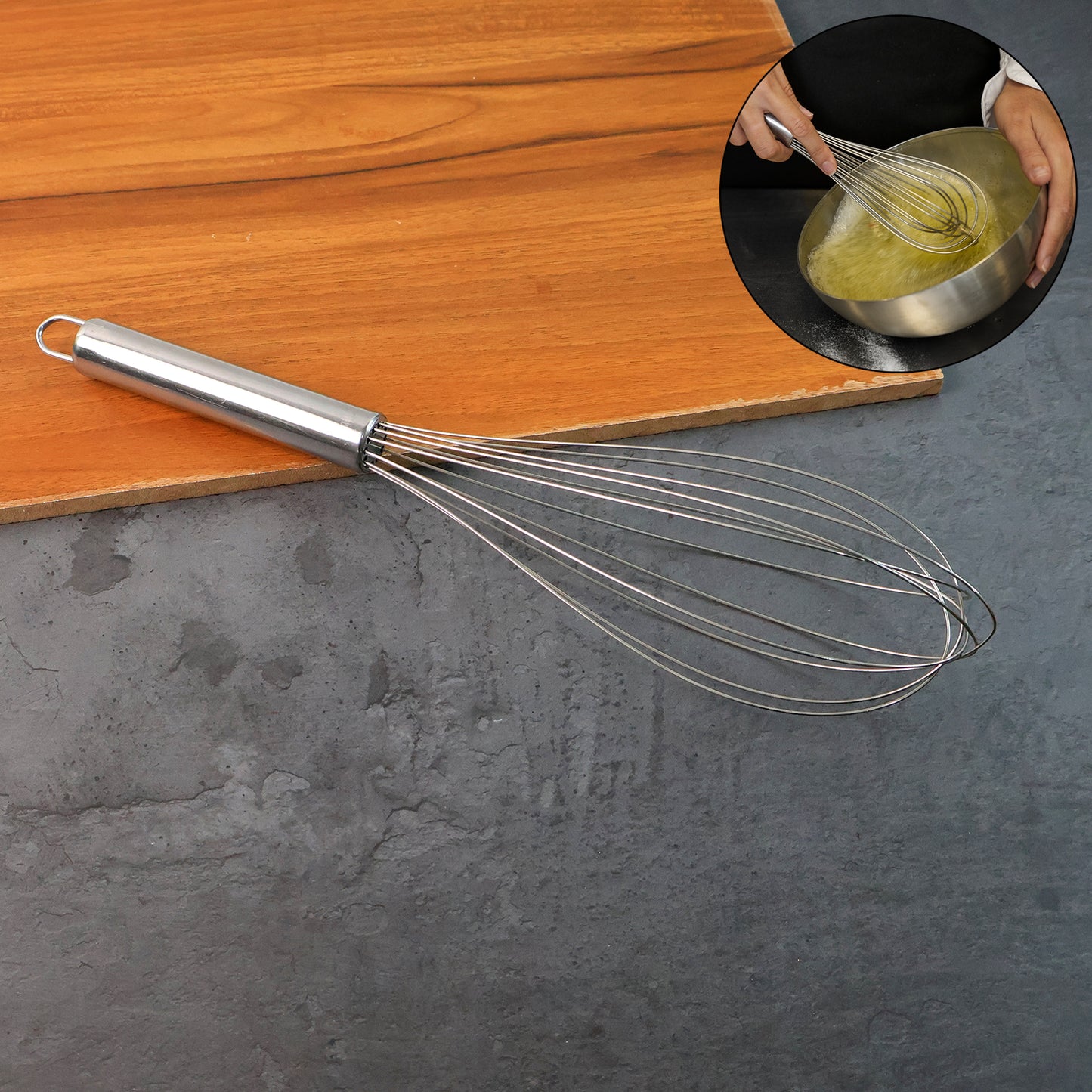 Large Stainless Steel Balloon Whisk  Heavy-duty Kitchen Tool (30cm  1 Pc) - Happy Price - Image 3