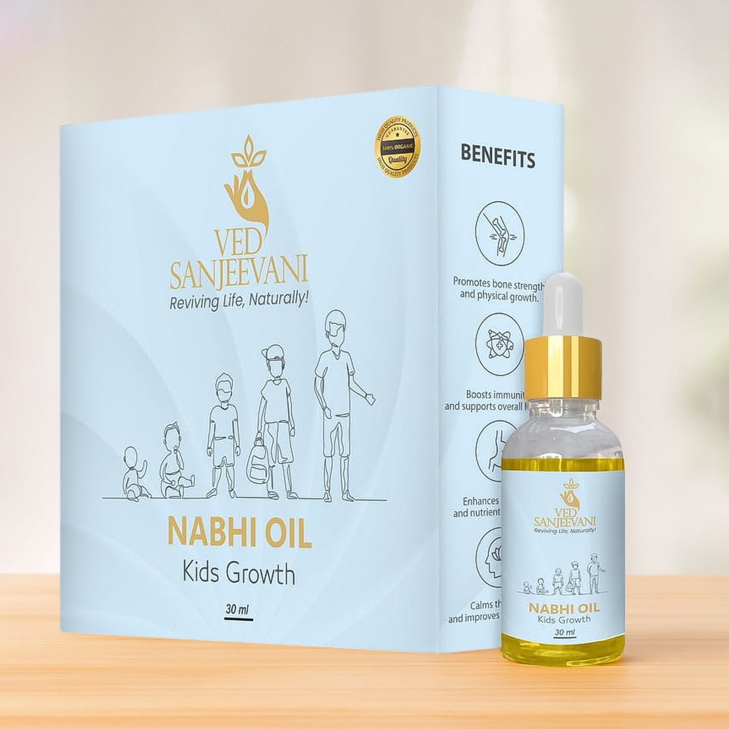 Ved Sanjeevani Nabhi Oil For Kids Growth (30ml  1 Pc) - Happy Price - Image 3