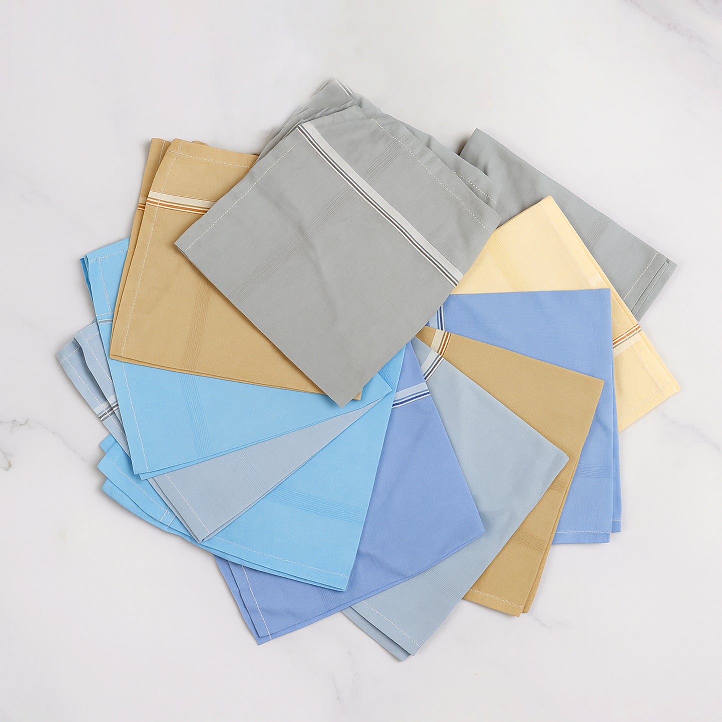 Premium Quality Soft Cotton Mens Handkerchief (40x40 Cm  1 Pc) - Happy Price - Image 2