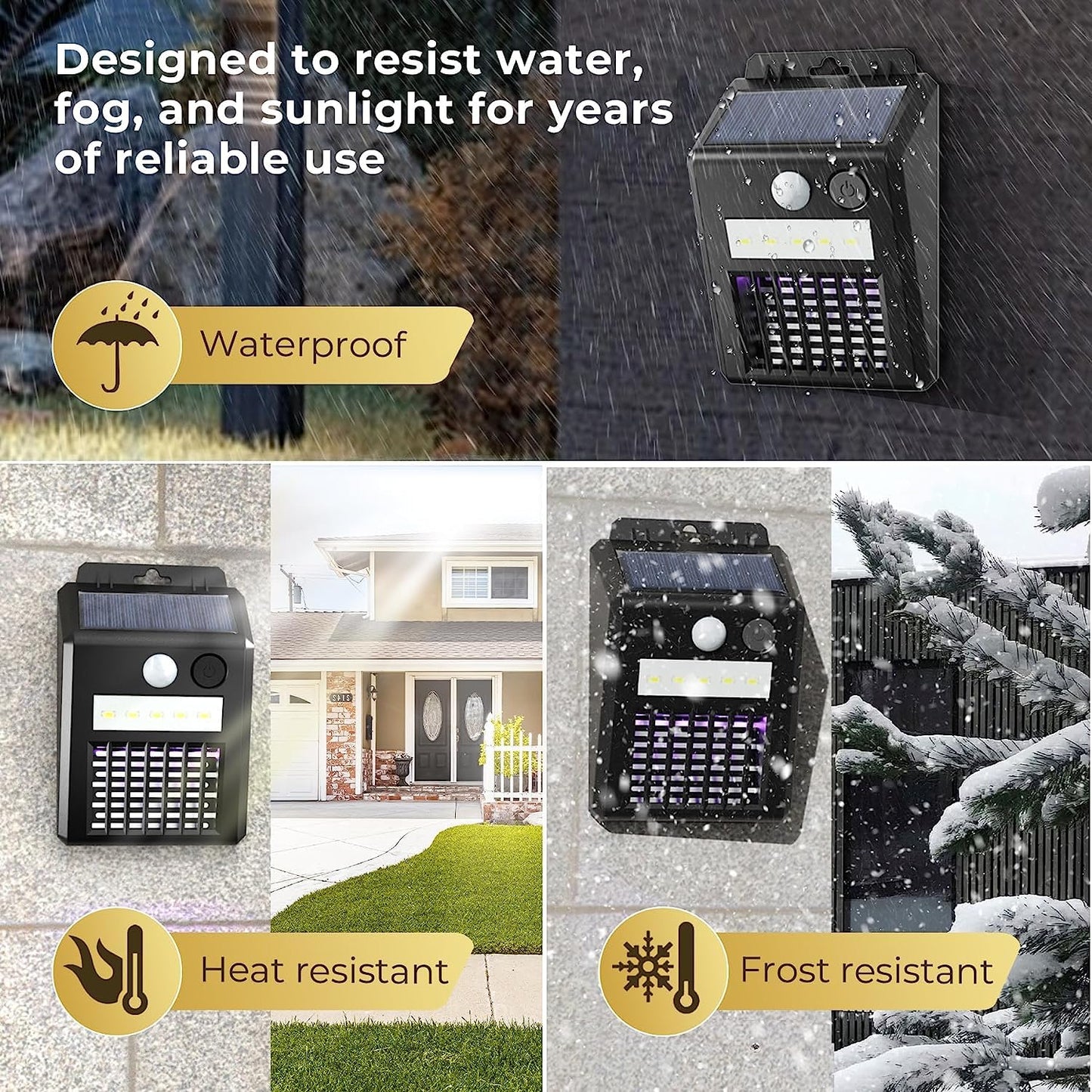 Bug Zapper Outdoor 2 In 1 Solar Mosquito Zapper Lamps (1 Pc) - Happy Price - Image 4