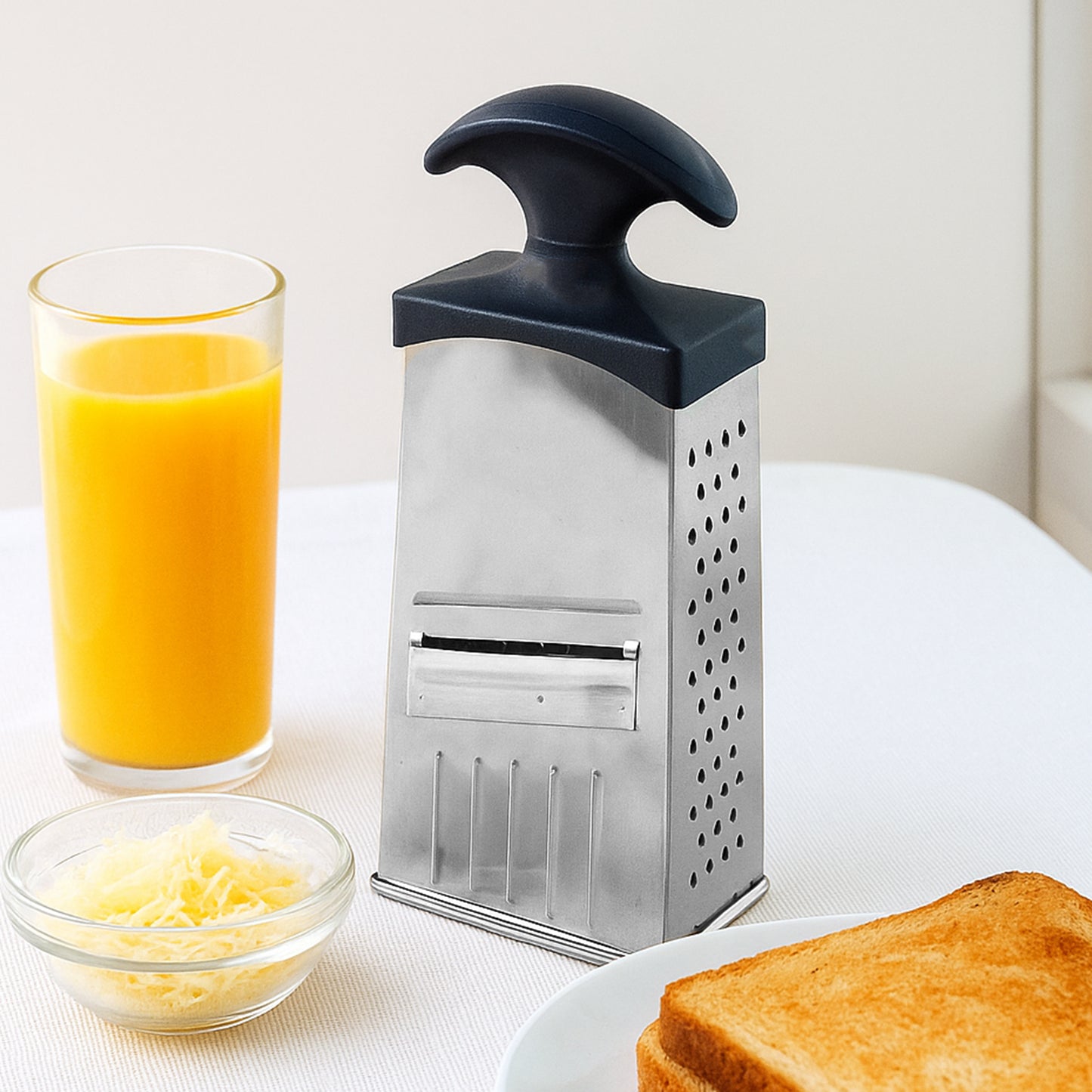 Apex Classic 4-in-1 Stainless Steel Grater  Slicer With Handle - Happy Price - Image 3