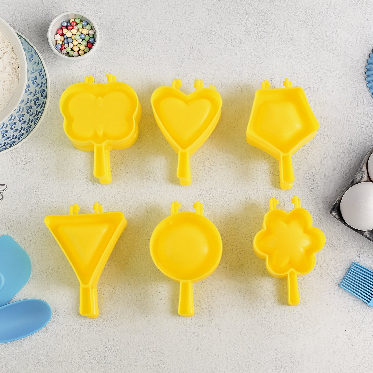 Plastic Cookie Cutter Mould Set (6 Pc) - Happy Price - Image 2