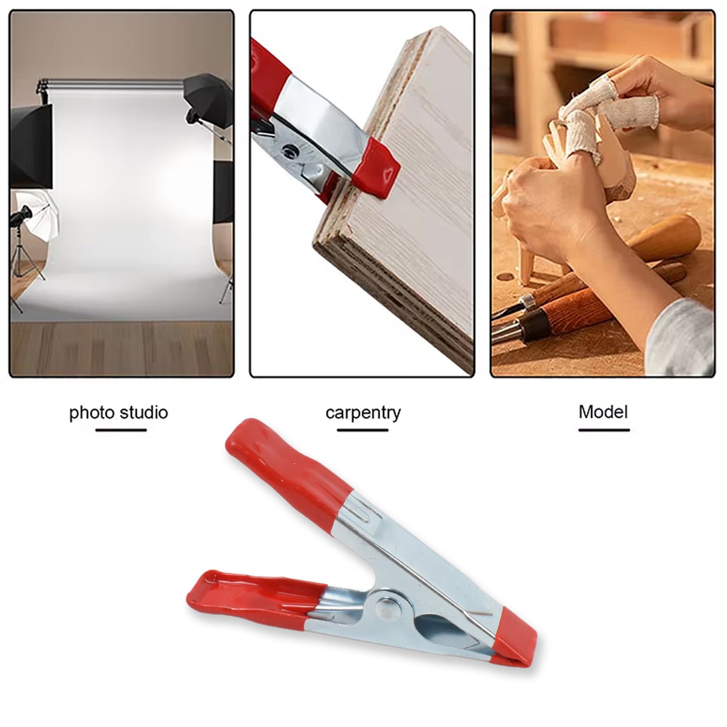 Metal Spring Clamps Heavy Duty Spring Metal Clips Clamp  (5 Pcs Set) - Happy Price - Image 6