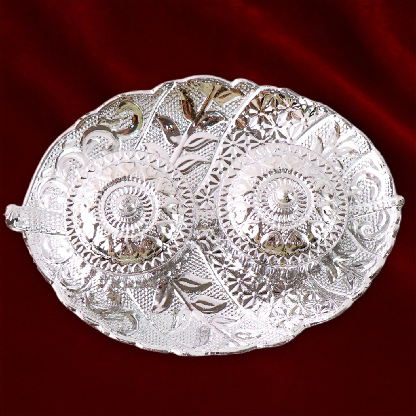 Leaf Shape Special Puja Thali (1 Pc  Mix Design) - Happy Price - Image 4