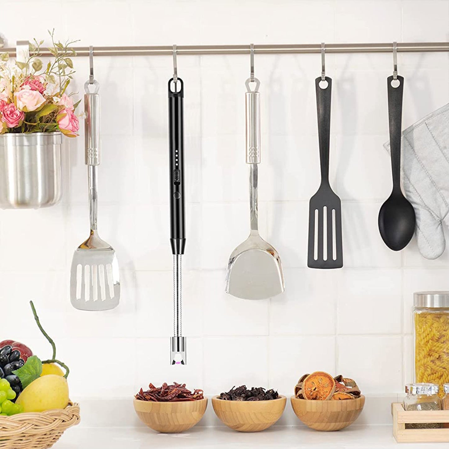 Lighter Long Flexible Electric Arc Usb Rechargeable Windproof Flameless Electronic Smoking Plasma Lighters - Happy Price - Image 3