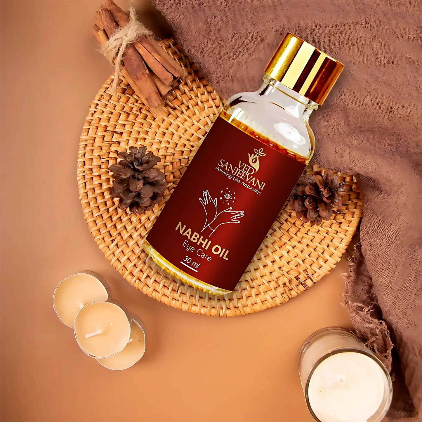 Ved Sanjeevani 100 Organic Ayurvedic Nabhi Oil For Eye Care (30ml  1 Pc) - Happy Price - Image 5