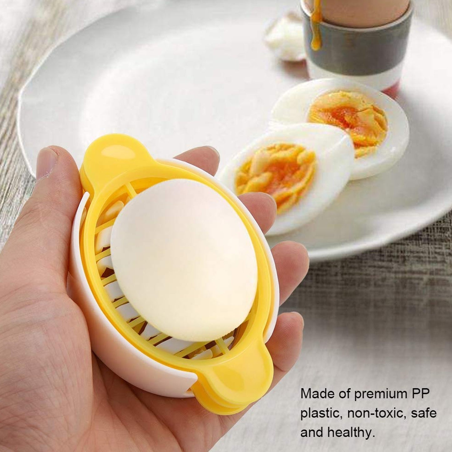 Egg Slicer 3 In 1 Boiled Egg Slicer Egg Slicer Preserved Egg Slicer Home Restaurant Kitchen Tool (1 Pc) - Happy Price - Image 6