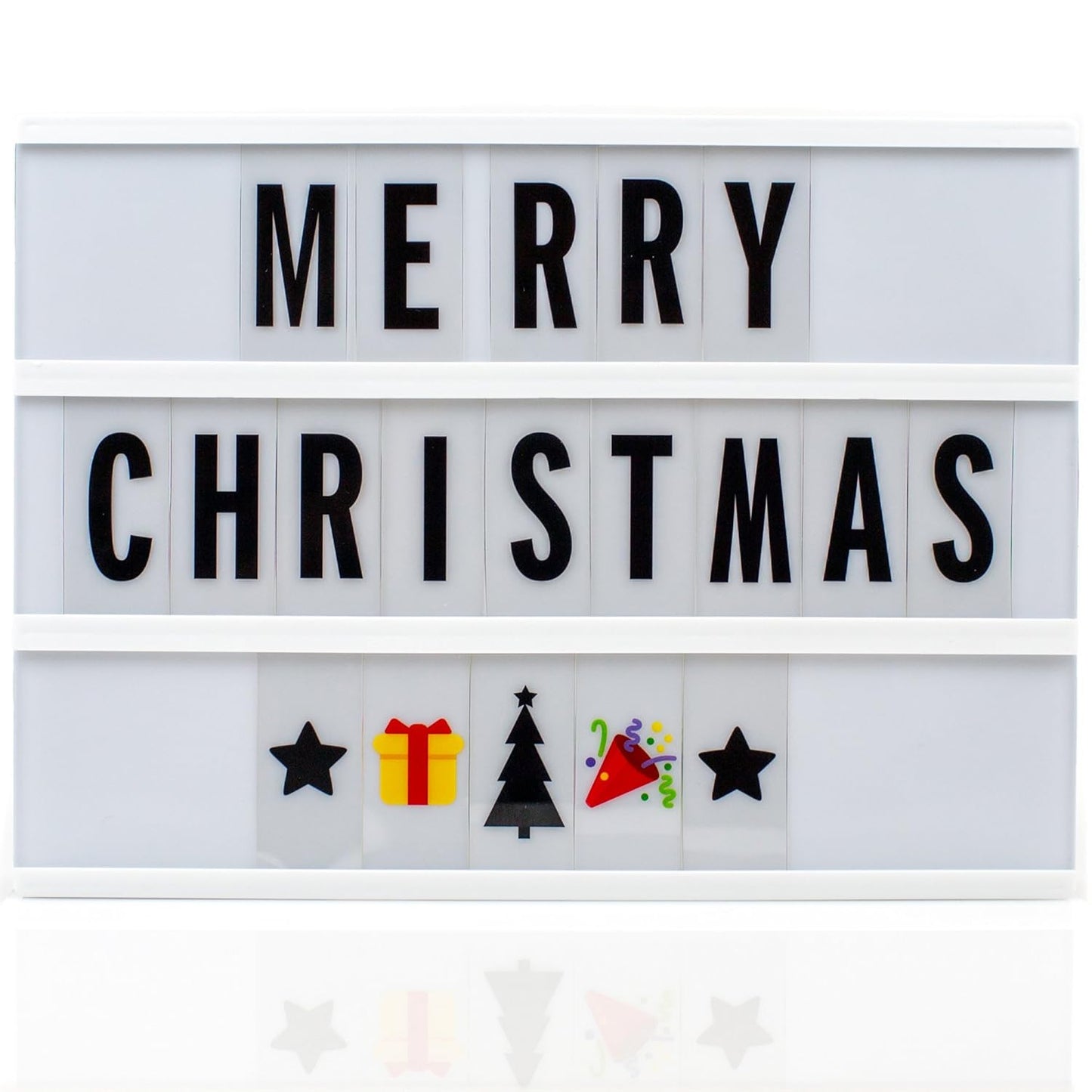 A6 Magnetic LED Cinematic Light Box with 82 Characters & 10 Emojis - USB/Battery Powered - Happy Price - Image 2