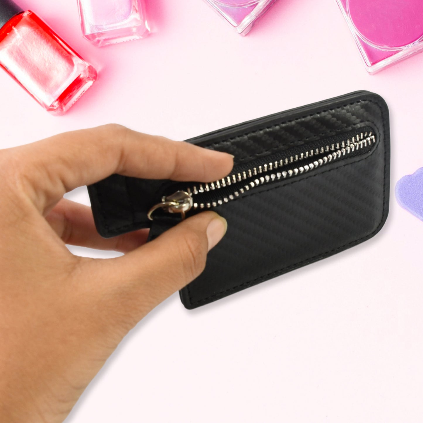 Black Adhesive Card Phone Holder Card Wallet Phone Attachment (1 Pc) - Happy Price - Image 5