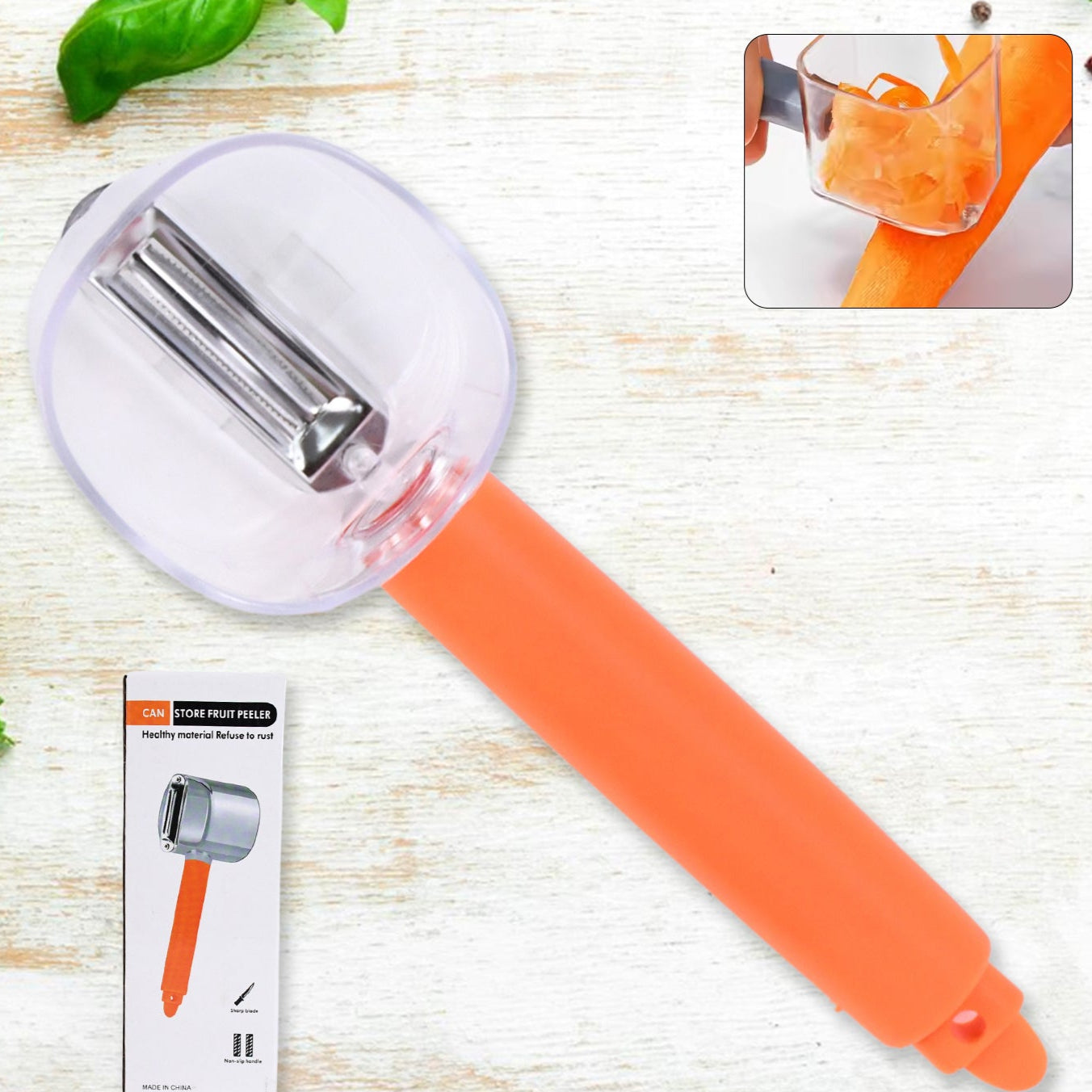 Home Kitchen Cooking Tools Peeler With Container Stainless Steel Carrot Cucumber Apple Super Fruit Vegetable Peeler - Happy Price - Image 1