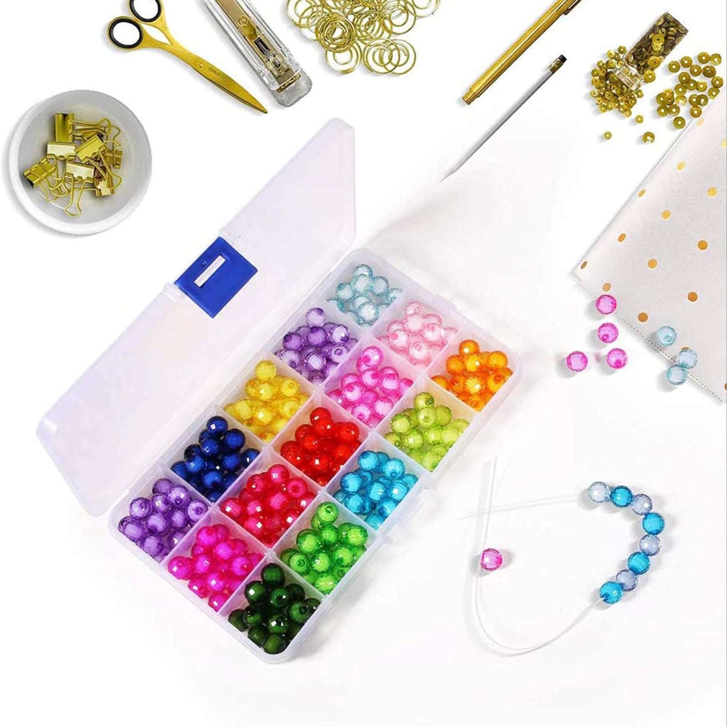 15 Grids Jewelry Organizer Plastic Jewelry Organizer Box Clear Jewelry Organizer Box Plastic Bead Organizers With Adjustable Dividers For Herbs Pills Bead Jewelry And Other Small Item (1 Pc) - Happy Price - Image 7