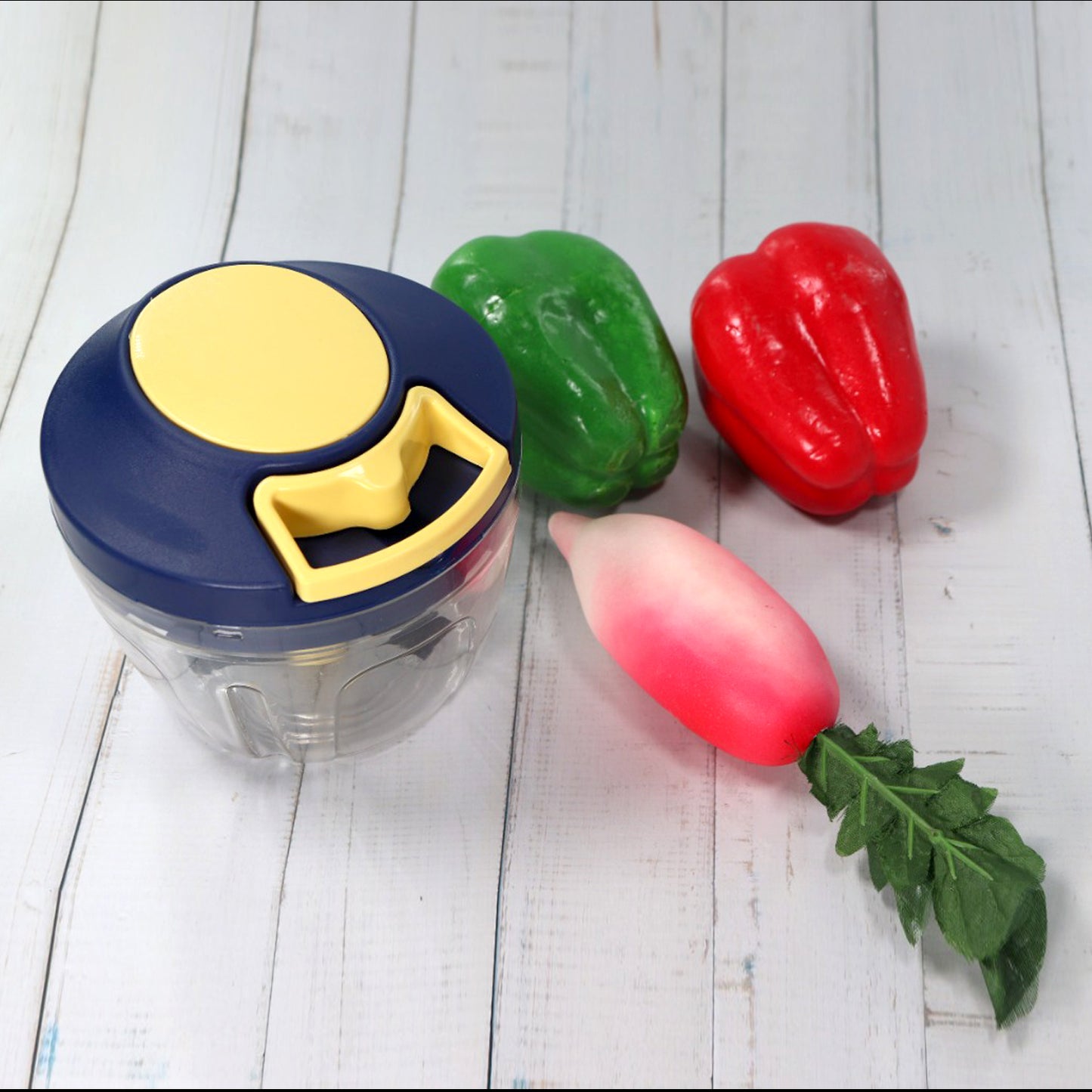 Chopper With 4 Blades For Effortlessly Chopping Vegetables And Fruits For Your Kitchen (650ml) - Happy Price - Image 6