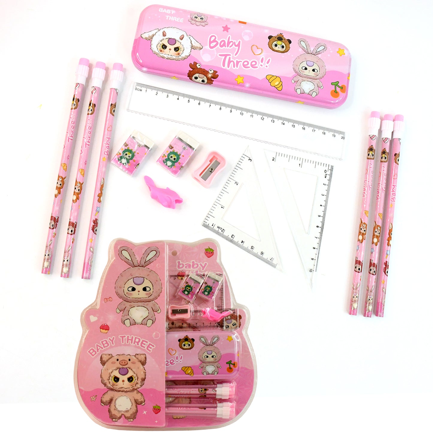 Cartoon Stationery Gift Set For Kids (14 Pc) - Happy Price - Image 2