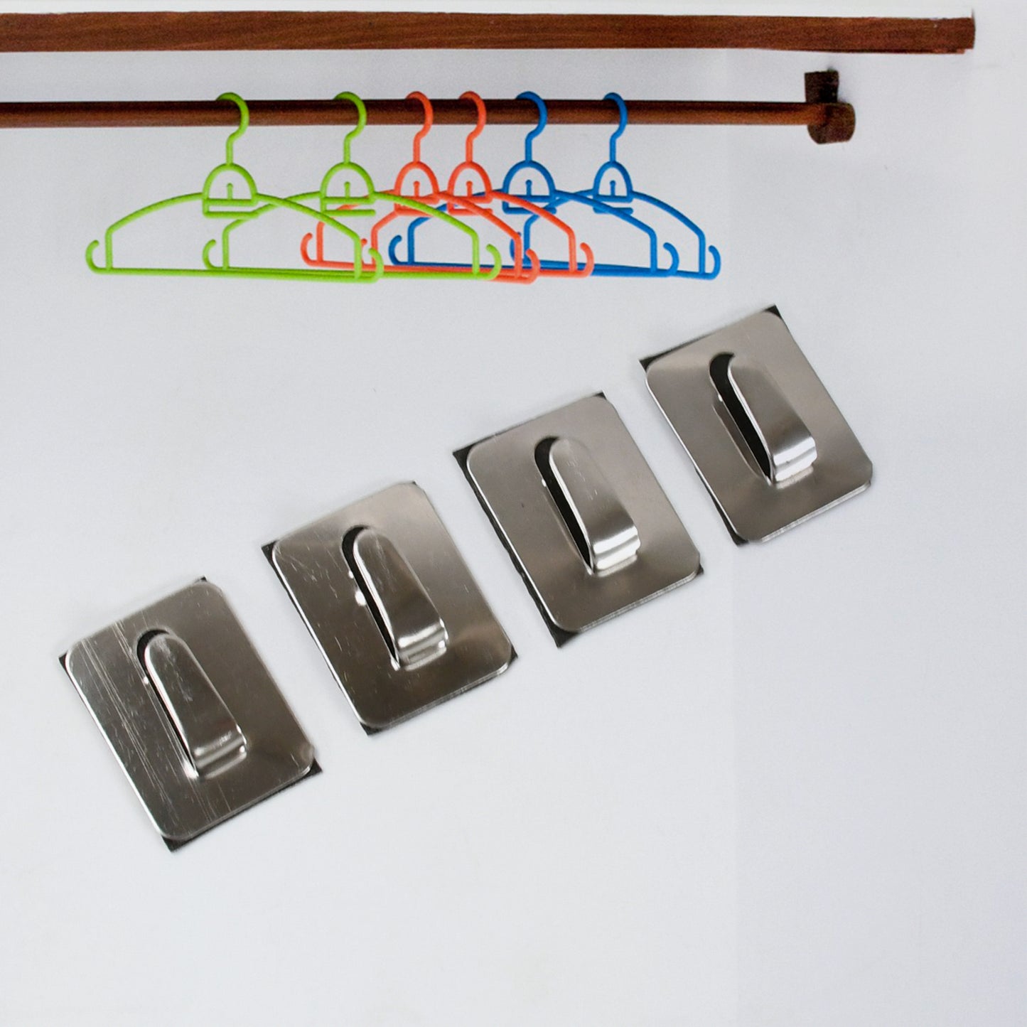 Self- Adhesive Hooks Heavy Duty Wall Hooks Hangers Stainless Steel Waterproof Sticky Hooks For Hanging Robe Coat Towel Kitchen Bathroom And. - Happy Price - Image 3