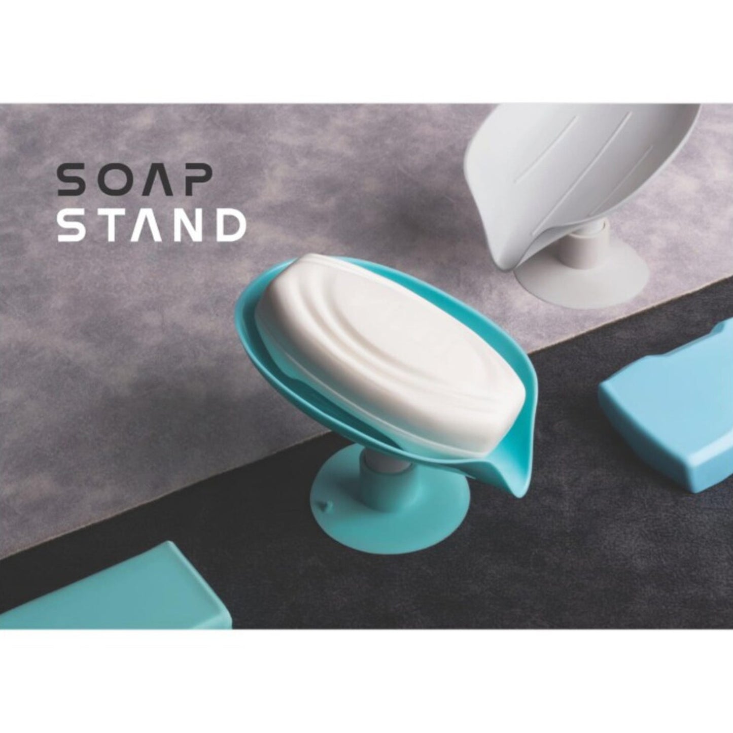 Soap Holder Stand Self Draining Soap Dish Holder Soap Box (1 Pc) - Happy Price - Image 3