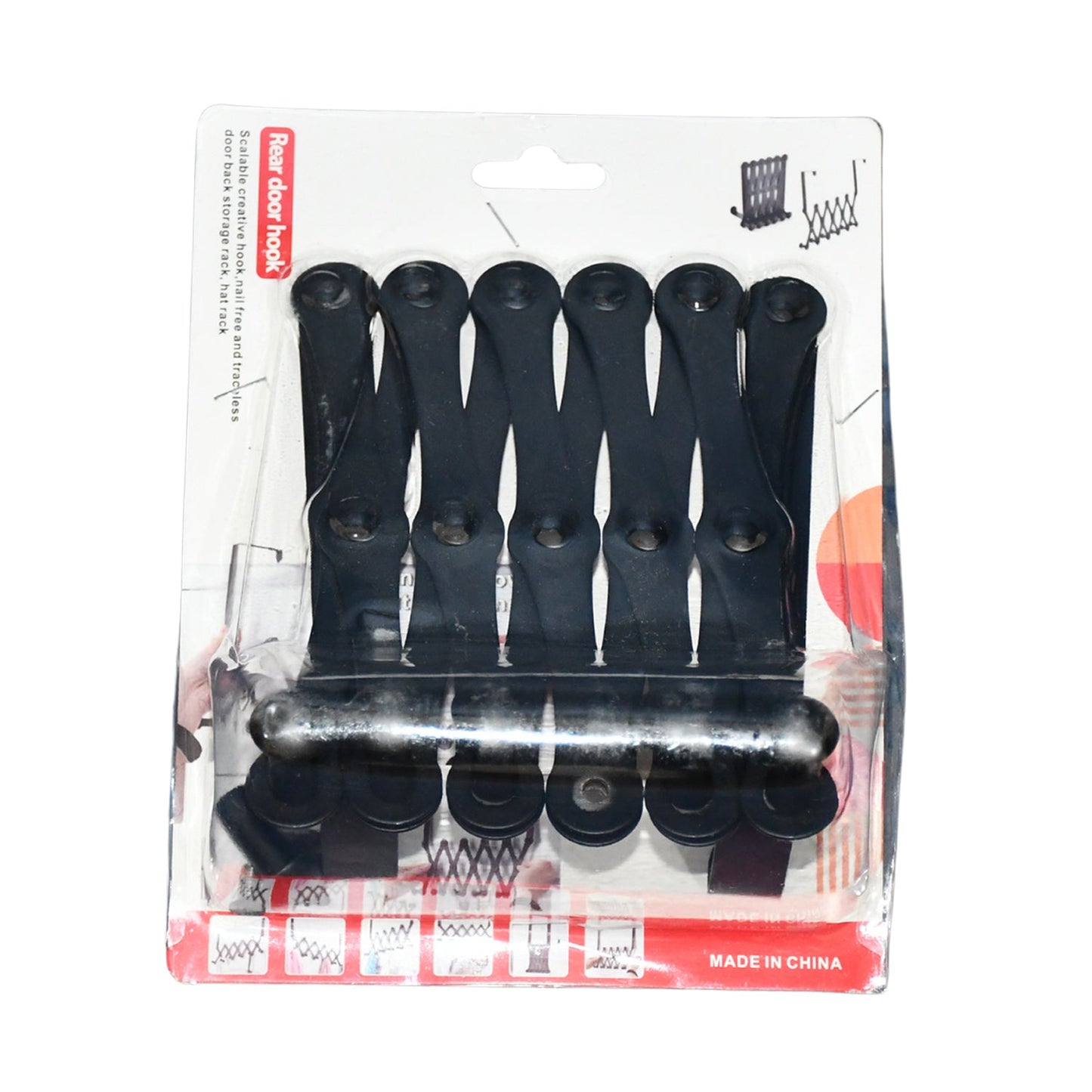 6 Hook Door Hanger Steel Coat Rack (1 Pc) - Happy Price - Image 5