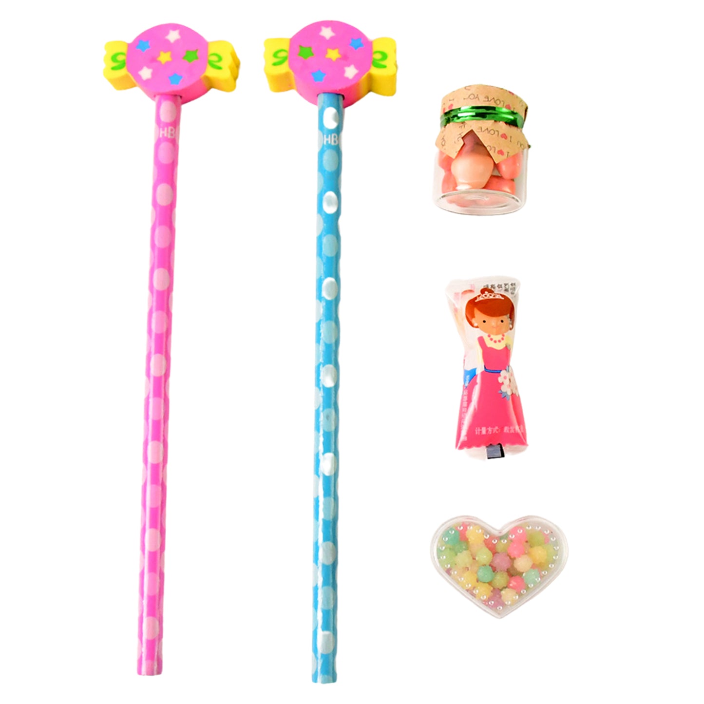 Fun Candy Design Pencil Set With Accessories Set (1 Set ) - Happy Price - Image 5