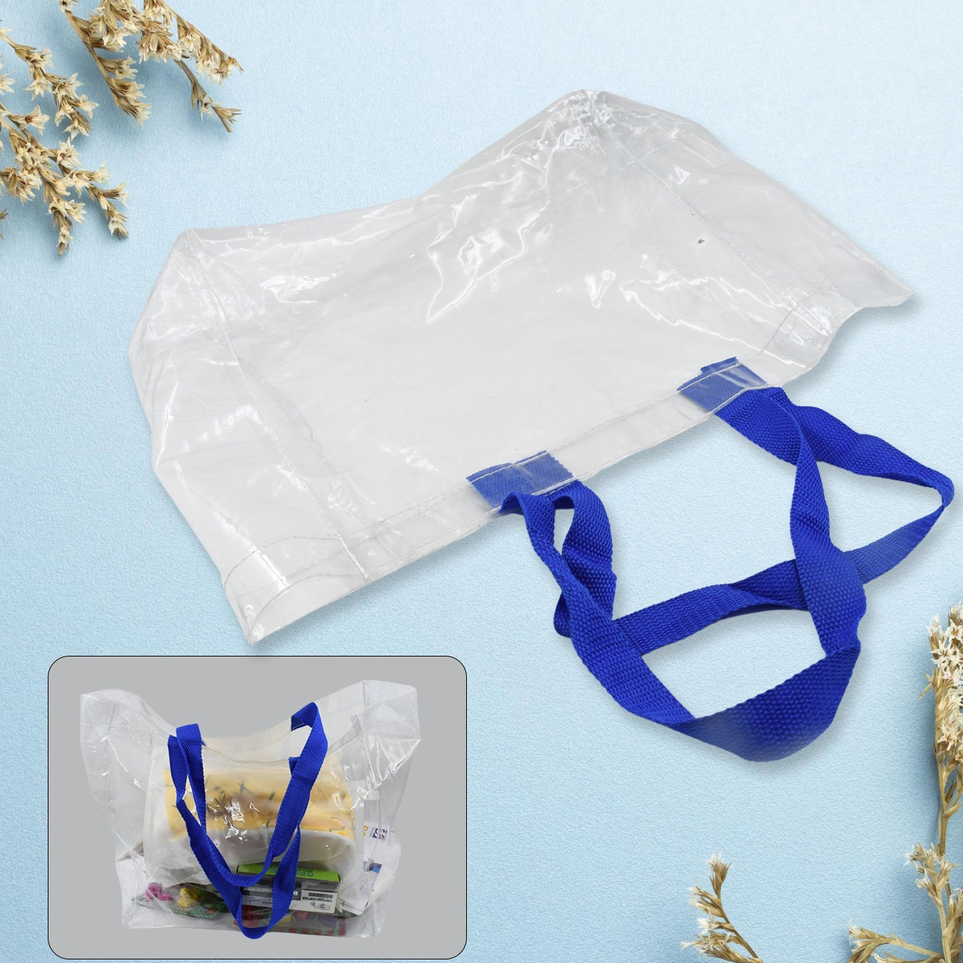 Multifunction Transparent Bag With Handle Bag (453014 Cm  1 Pc) - Happy Price - Image 1