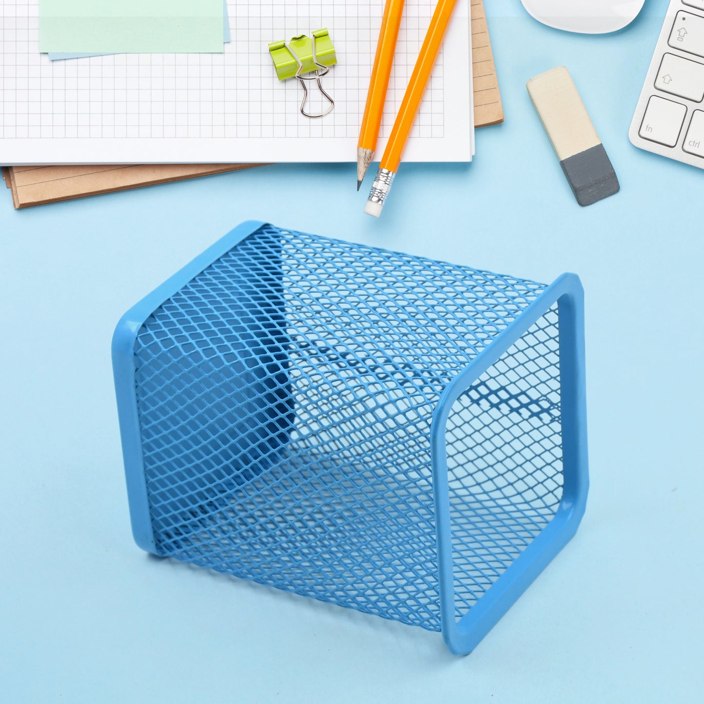 Pen Holder For Desk Metal Mesh Pencil Holder (1 Pc) - Happy Price - Image 6