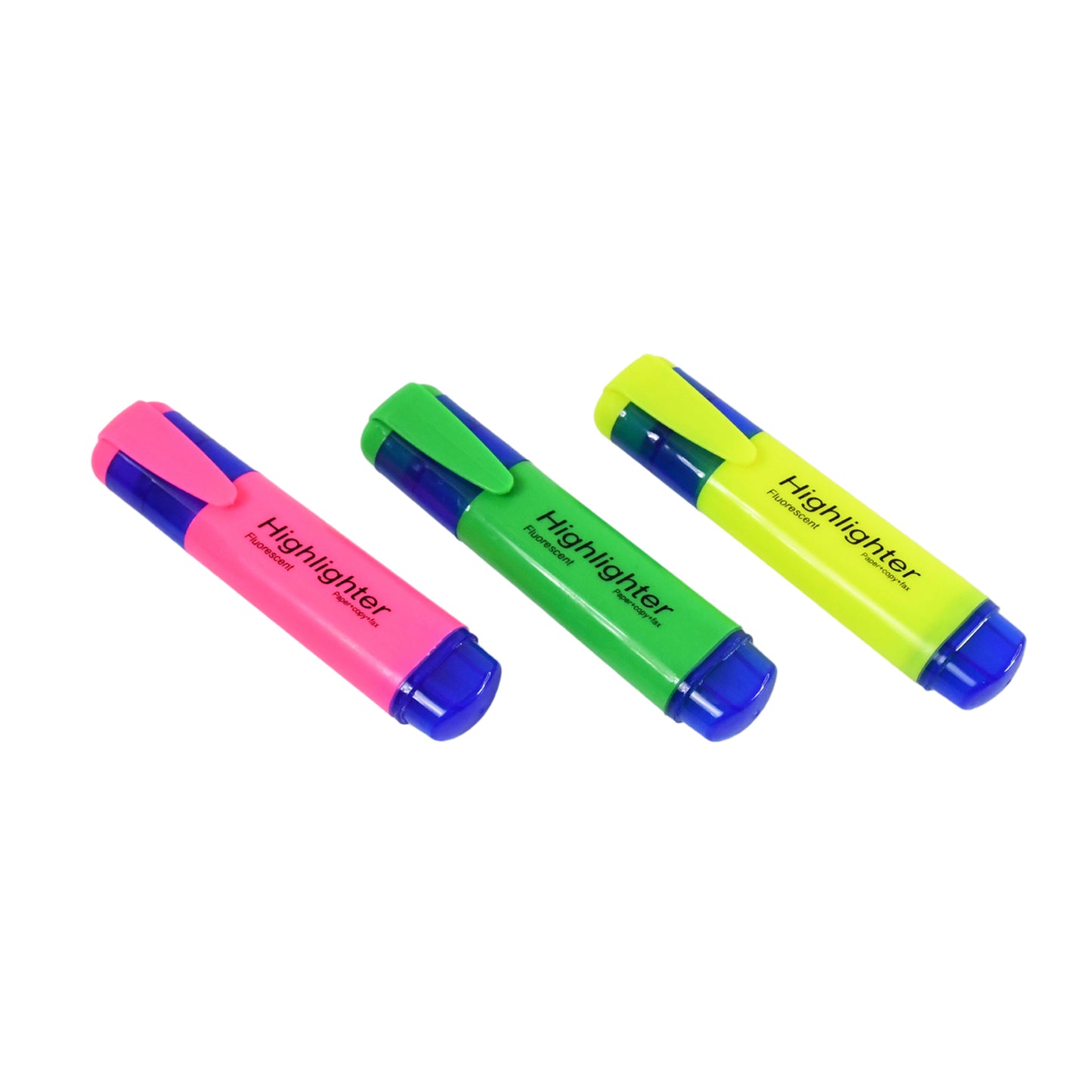 Highlighter Pen Assorted Colours Water Based Broad Tip Writing Marker (3 Pcs Set) - Happy Price - Image 4