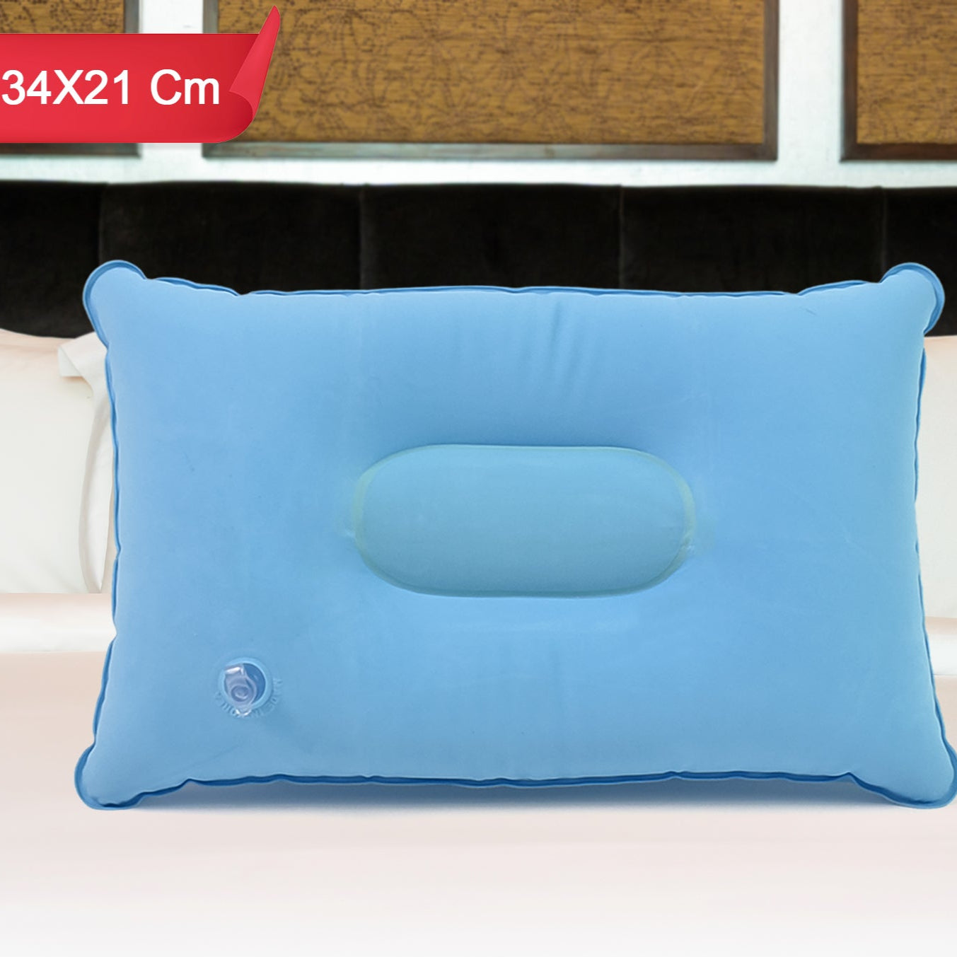 Comfortable Inflating Travel Pillow (3421 Cm  1 Pc  Mix Color) - Happy Price - Image 1