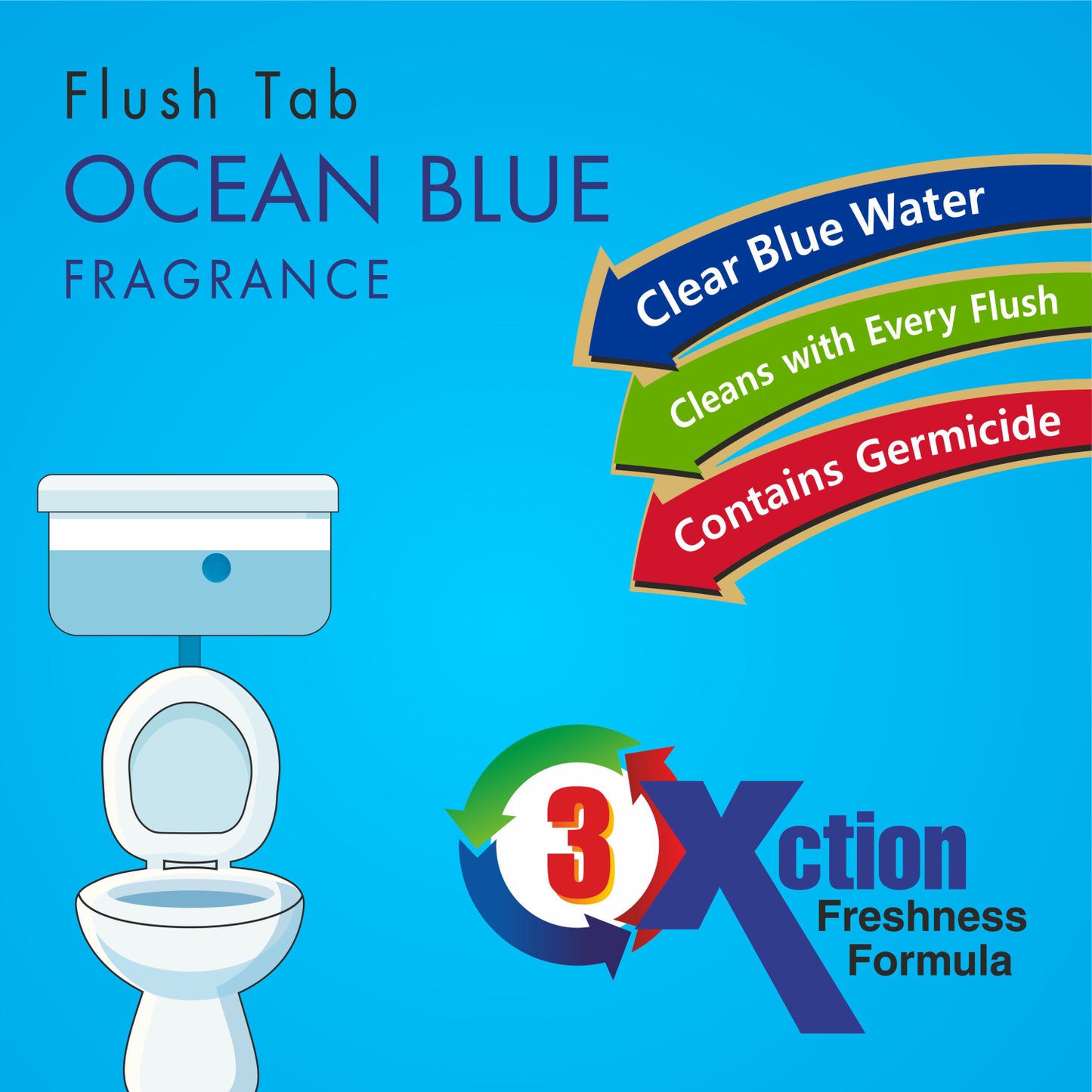 Toilet Cleaner Flush Tab Ocean Blue 100 Gram - Happy Price - Image 3
