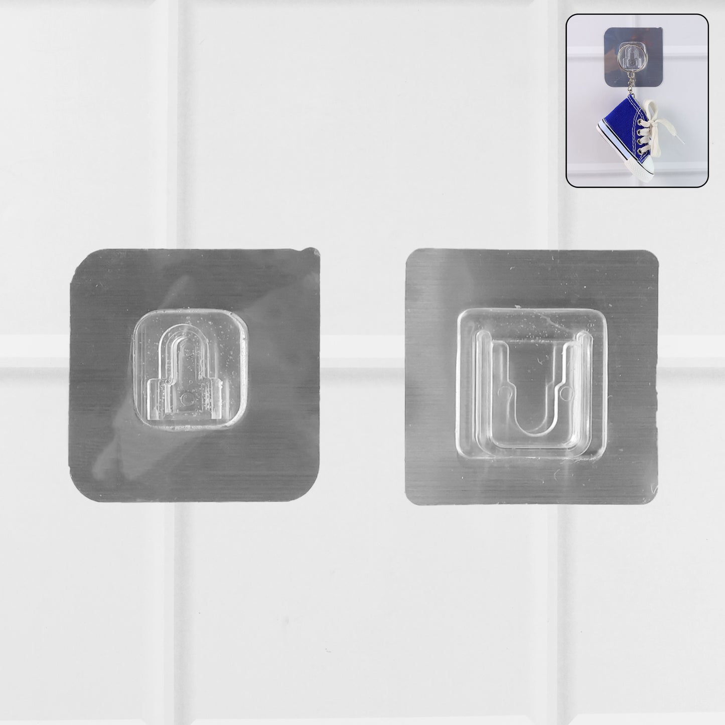 Self-adhesive Transparent Wall Hooks Set - Happy Price - Image 6