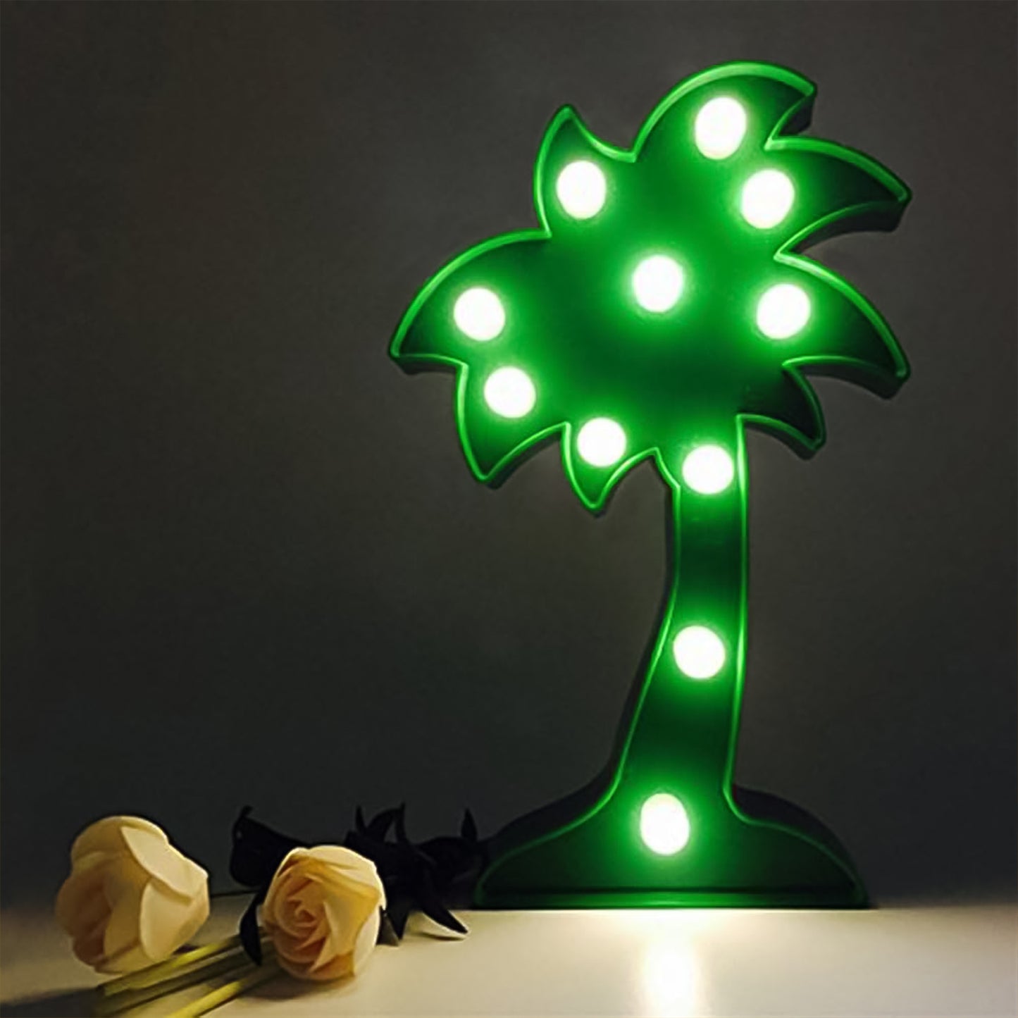 Led Night Light Coconut Tree Light Romantic Table Lamp (1 Pc  Battery Not Included) - Happy Price - Image 5
