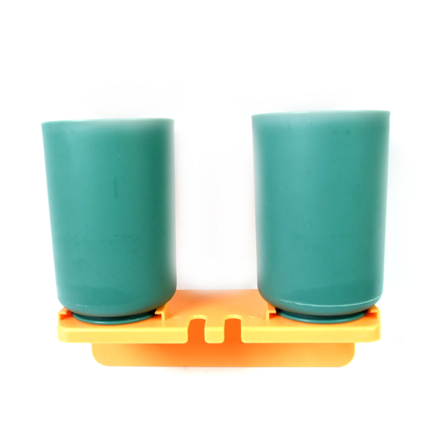 Multipurpose Wall Mount Toothbrush Holder Plastic Stand With 2 Cup  (1 Set) - Happy Price - Image 7