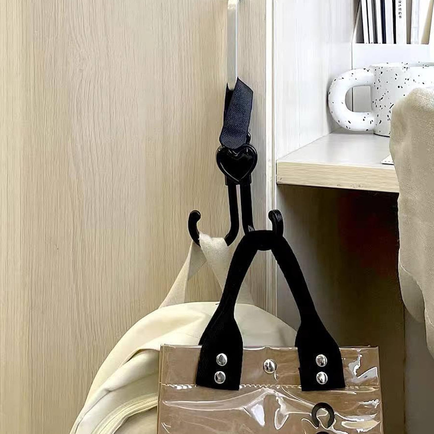 Multi-purpose Strong Pushchair Hook Clip Baby Carriage Hook 360degree Rotating Black Stroller Clip For Hanging Bag Baby Carriage Hook For Cars Wheelchairs Walking Aids Bicycles Shopping Trolley Bicycles (1 Pc) - Happy Price - Image 3