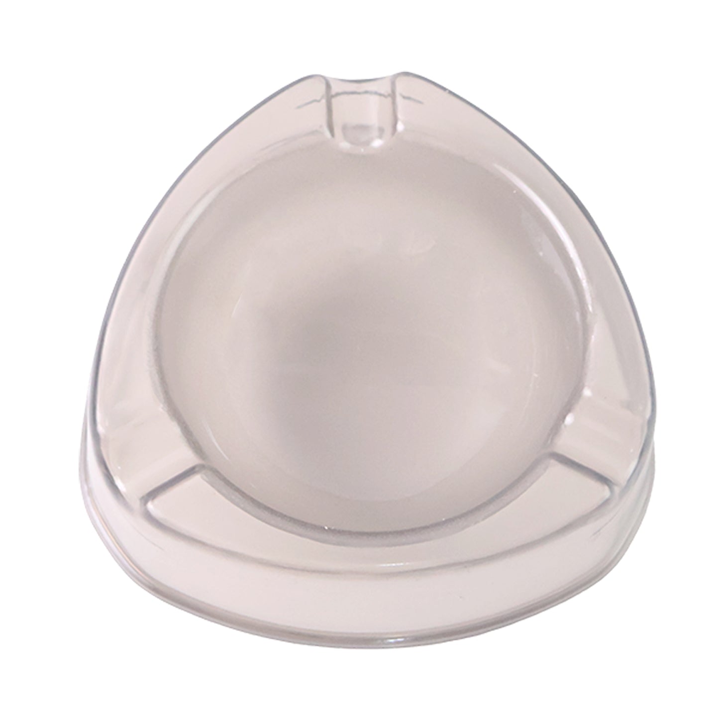 Oblivion Transparent White Ashtray With Cigarette Holder Grooves  Modern Smoke Disposal Tray (1 Pc) - Happy Price - Image 3