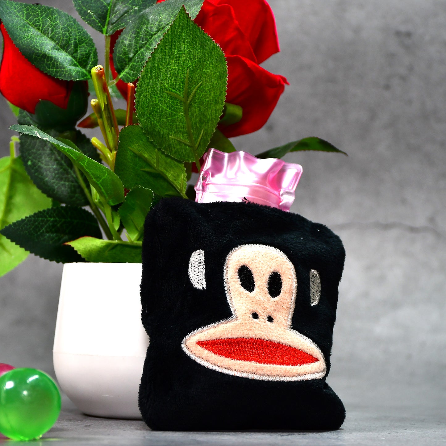 Black Monkey Small Hot Water Bag With Cover For Pain Relief Neck Shoulder Pain And Hand Feet Warmer Menstrual Cramps. - Happy Price - Image 5