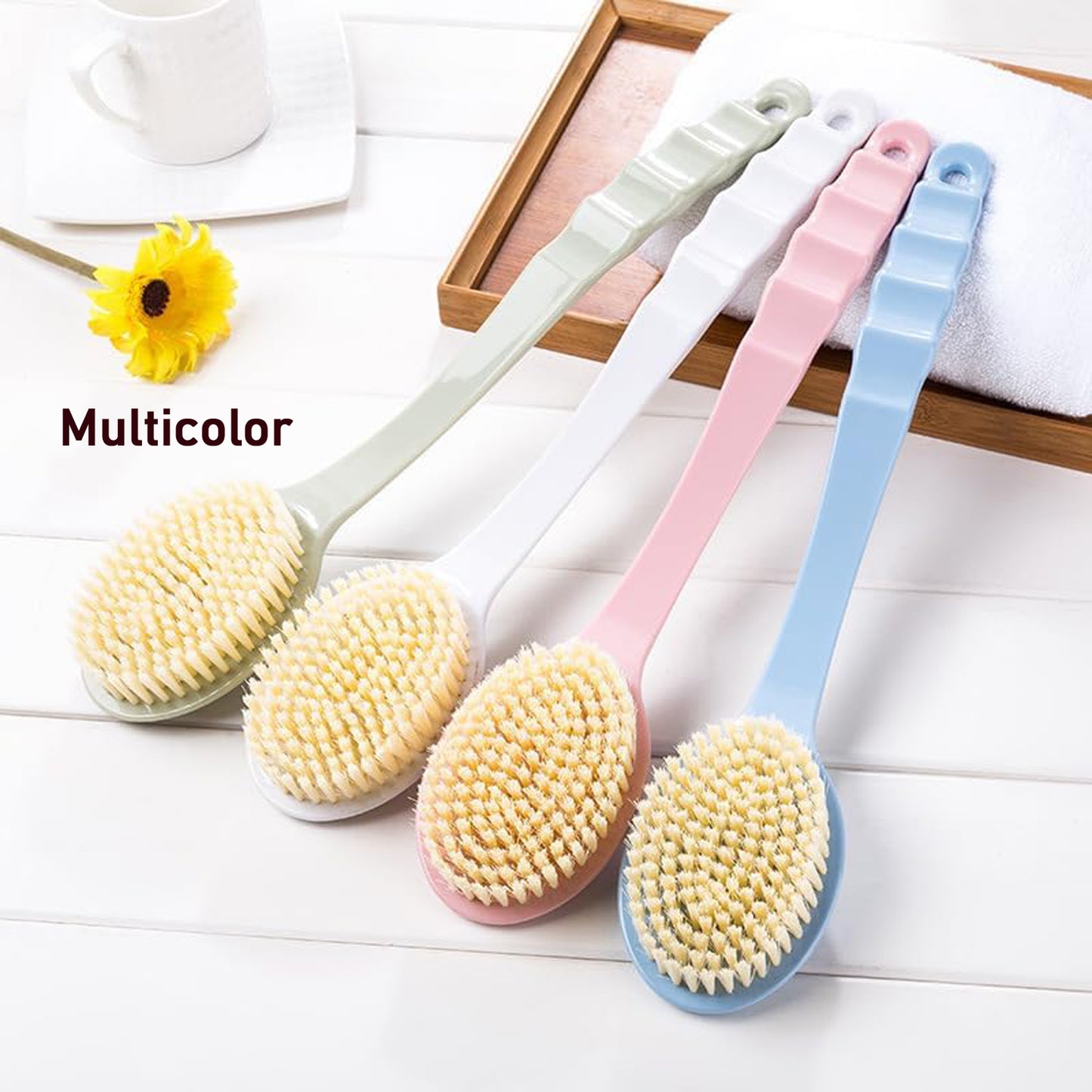 Back Scrubber For Shower Dry Body Brush Back Brush Long Handle (1 Pc  B Grade) - Happy Price - Image 3