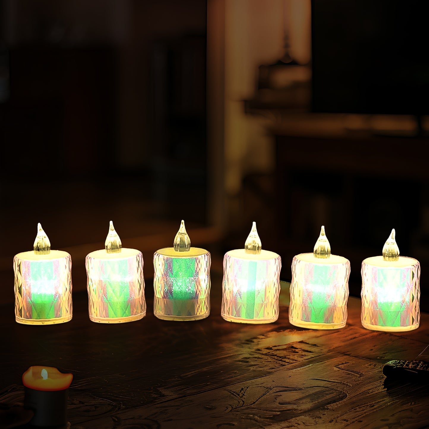 24 Pc Flameless And Smokeless Decorative Melting Candles Led Tea Light Candle Flickering Electronic Candle - Happy Price - Image 2