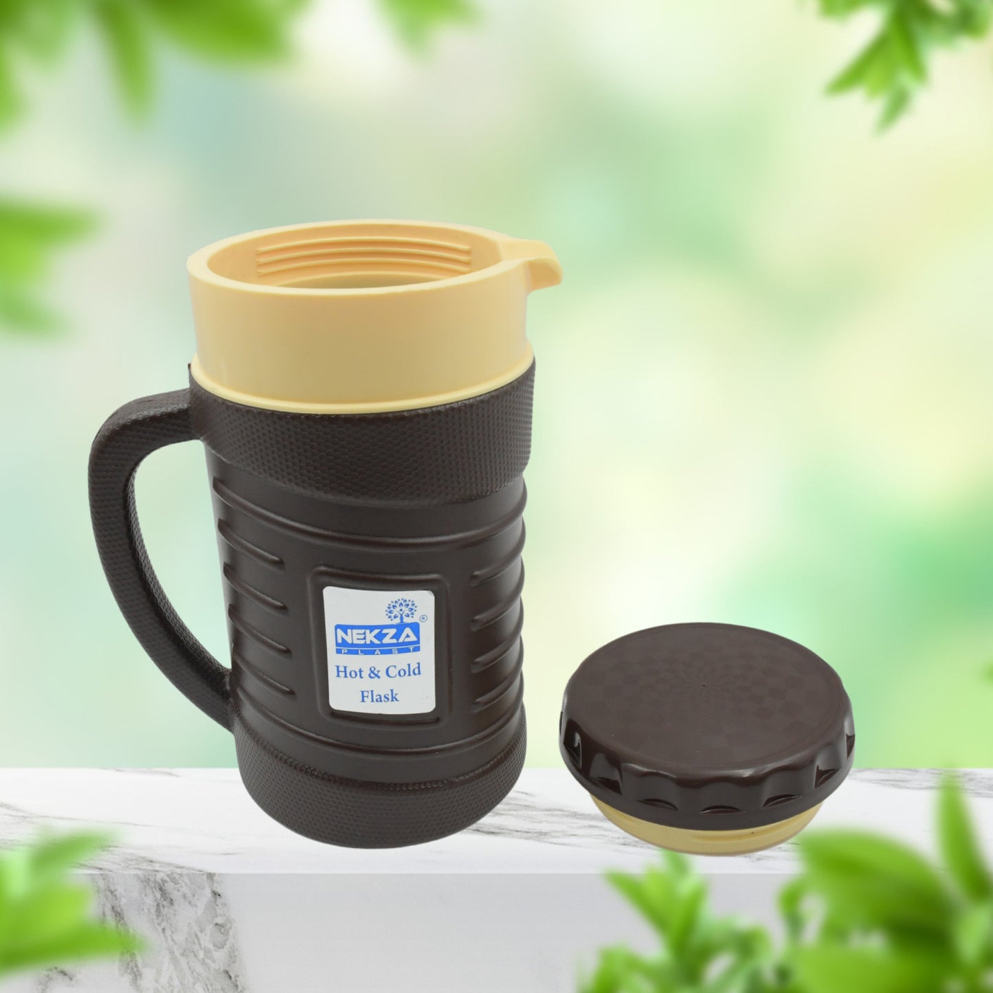 Thermos Insulated Flask Or Hot Kettle  Plastic Innner Steel Insulated Tea Kettle Hot And Cold Premium Tea Kettle Kettle  Easy To Carry  Leak Proof  Tea Jug  Coffee Jug  Water Jug  Hot Beverag (1200 Ml 1700ml ) - Happy Price - Image 2
