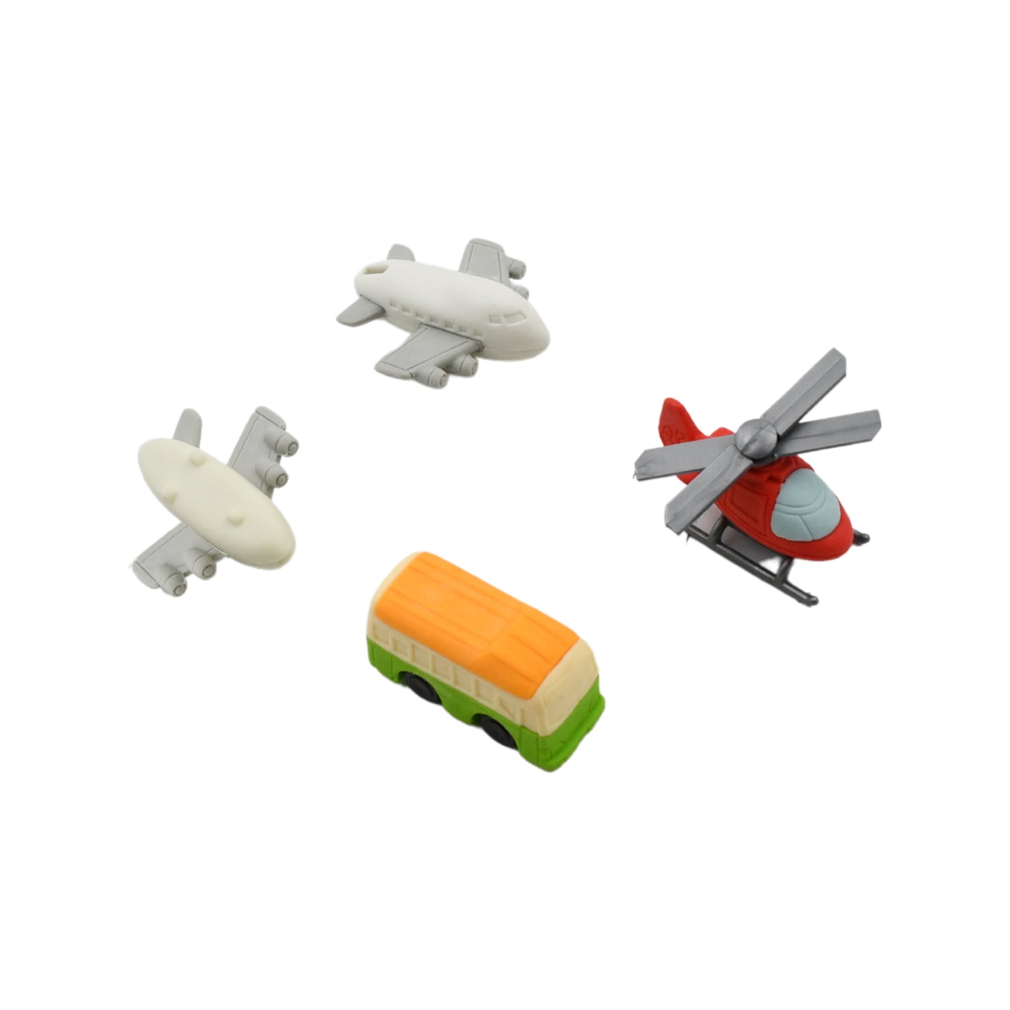 Vehicle Pattern Eraser School Stationery Use Eraser (4 Pc Set) - Happy Price - Image 4