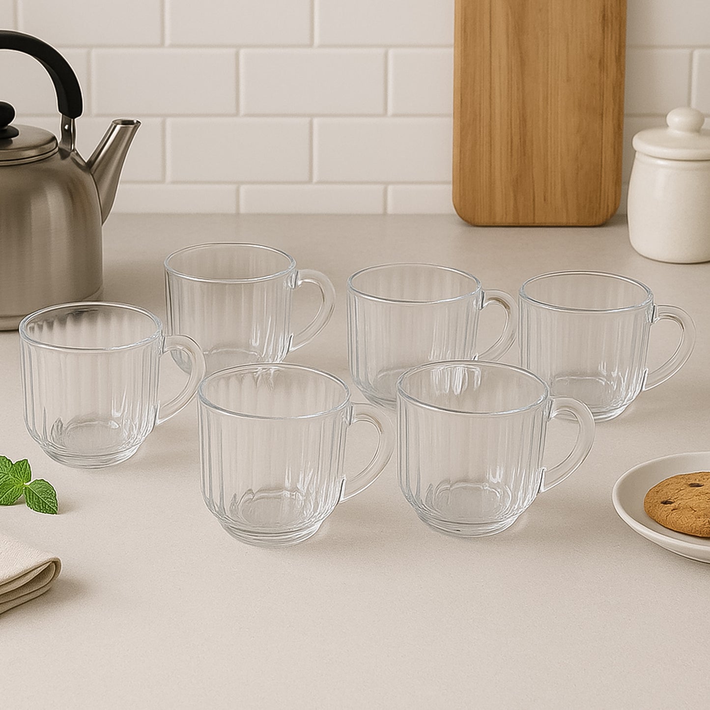 Unbreakable Transparent Plastic Tea Cups (Set Of 6 Pc) - Happy Price - Image 6