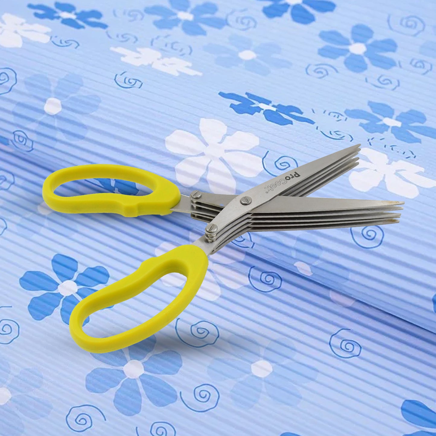 Multifunction Vegetable Stainless Steel Herbs Scissor With 5 Blades (1 Pc) - Happy Price - Image 2