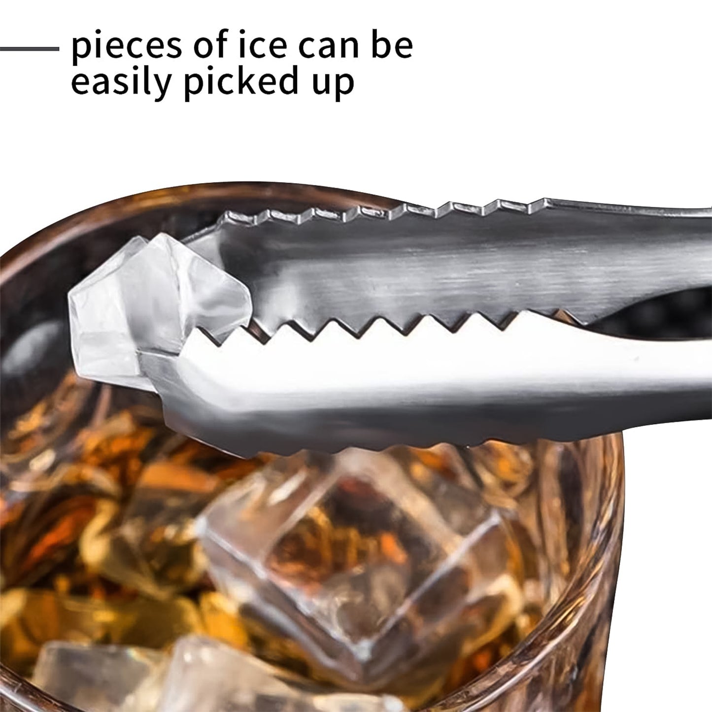 Stainless Steel Tong For Lifting Ice Cubes Sugar Cubes  Serving Tongs (13 Cm  1 Pc) - Happy Price - Image 3