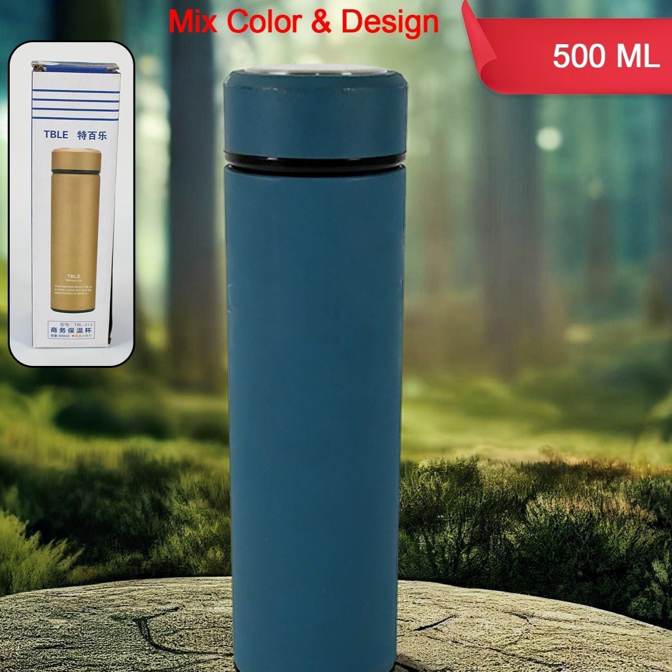 unbreakable Stainless Steel Leak Proof Fridge Water Bottle Cold  Hot Steel Bottle Leak Proof  Office Bottle  Gym  Home  Kitchen  Hiking  Trekking  Travel Bottle (500 Ml) - Happy Price - Image 1