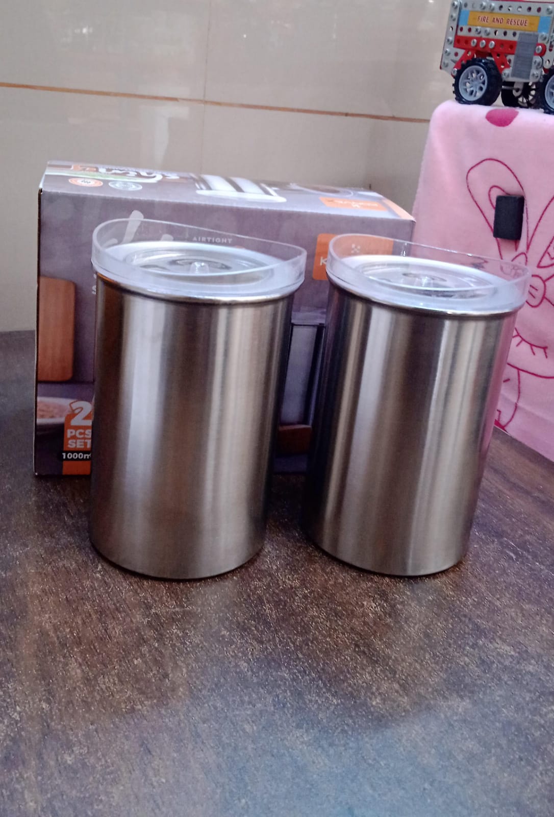 Multipurpose Stainless Steel Airtight Containers With See Through Lid (2 Pc Set  1000 Ml) - Happy Price - Image 7