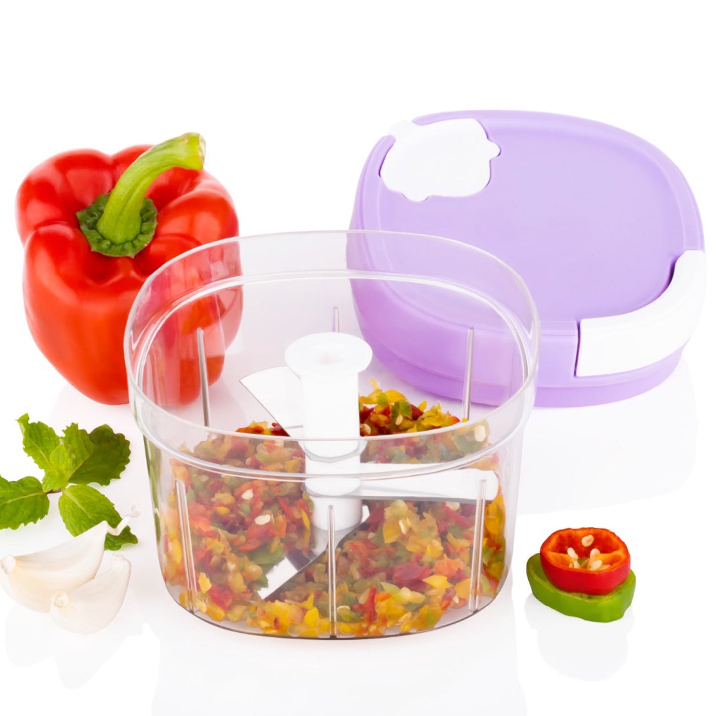 2in1 Handy Chopper And Slicer For Home  Kitchen (600ml Capacity) - Happy Price - Image 3
