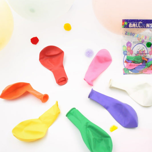 Balloons Kinds Of Latex Balloons For Birthdayanniversaryvalentinesweddingengagement Party Decoration Birthday Decoration Items For Kids Multicolor (24 Pcs Set) - Happy Price - Image 1