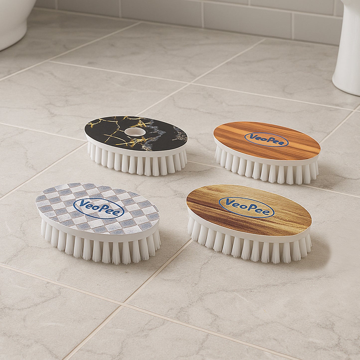 Veepee Oval Cloth Washing Brush Set (4 Pc) - Happy Price - Image 5